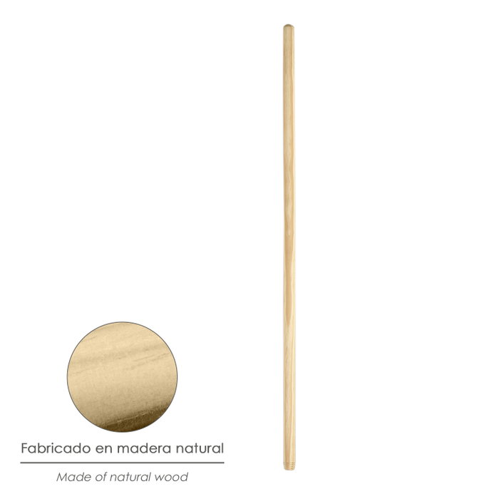WOLFPACK LINEA PROFESIONAL Manche en bois pour balai avec filetage espanso 1200 x Ø 28 mm WOLFPACK LINEA PROFESIONAL Manche en bois pour balai avec filetage espanso 1200 x Ø 28 mm