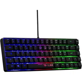 Clavier Gamer The G-Lab KEYZ HYDROGEN FR - Clavier Filaire Compact 60% - Rétroéclairage LED Arc-en-Ciel - Technologie Membrane Réactive et Silencieuse - Anti-Ghosting - Noir