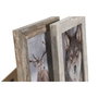 Cadre photo Home ESPRIT Blanc Naturel Verre polystyrène Scandinave 19,5 x 2 x 24,5 cm (2 Unités)