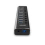 Lindy Hub USB 3.0 10 Ports avec Commutateurs On/Off Individuels et Alimentation 36W - Transfert jusqu'à 5Gbps