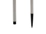 Ibergarden Balise Solaire Acier Conique 8 x 31 x 8 cm Transparente Argent avec Panneau Solaire et Batterie Rechargeable (Set de 12)