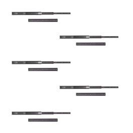 Emuca Lot de 5 jeux de coulisses pour tiroirs à billes, sortie totale, Noir, 450 mm