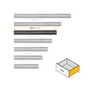 Emuca Lot de 5 jeux de Coulisses pour tiroirs, roulement à billes, hauteur 45mm, profondeur 450mm, sortie totale, Noir