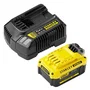 Stanley Fatmax Chargeur SFMCB14-QW pour Batteries 18V Gamme V20 - Charge Rapide Lithium-ion - 4A