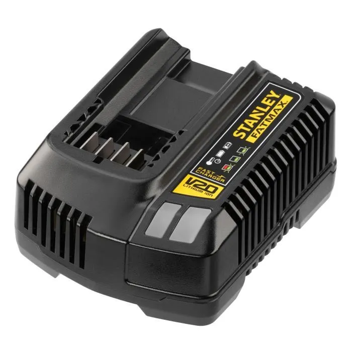 Stanley Fatmax Chargeur SFMCB14-QW pour Batteries 18V Gamme V20 - Charge Rapide Lithium-ion - 4A Stanley Fatmax Chargeur SFMCB14-QW pour Batteries 18V Gamme V20 - Charge Rapide Lithium-ion - 4A
