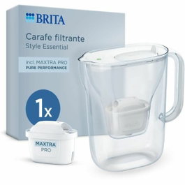 BRITA Carafe filtrante Style Essential Blanche 2,4L avec filtre Maxtra Pro