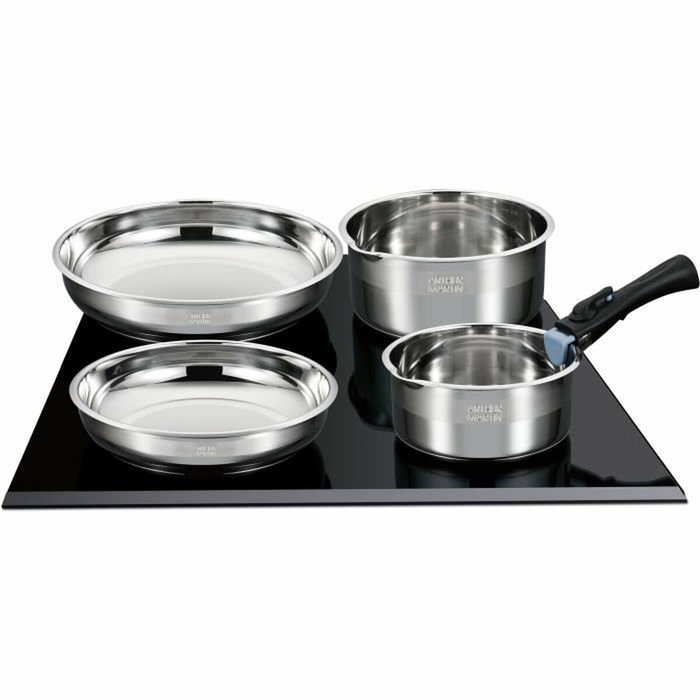 Arthur Martin Batterie de cuisine 8 pièces en acier inoxydable