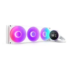 NZXT Kraken Elite 420 RGB RL-KR42E-W2 Watercooling AIO - Écran 2.72, RGB personnalisable, ventilateurs RGB - Blanc