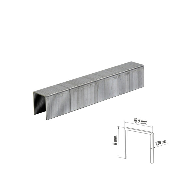 MAURER Agrafe numéro 4, 6 mm, 1 250 unités MAURER Agrafe numéro 4, 6 mm, 1 250 unités