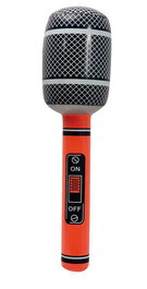 My Other Me Microphone gonflable 82 cm avec paroles en français et 5 autres langues