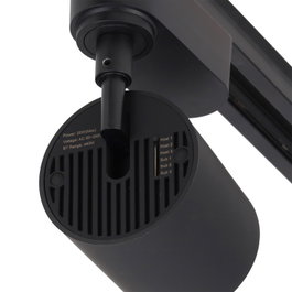Enceinte Bluetooth monophasée 20 W pour rail d'éclairage, noire