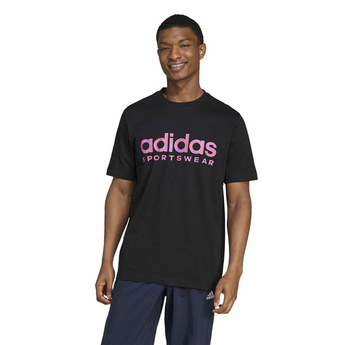 T-shirt à manches courtes homme Adidas House Of Tiro Summer Linear Graphic Noir
