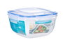 LEKNES Boîte de conservation carrée couvercle bleu 2400ml