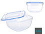 LEKNES Boîte de conservation carrée couvercle bleu 2400ml