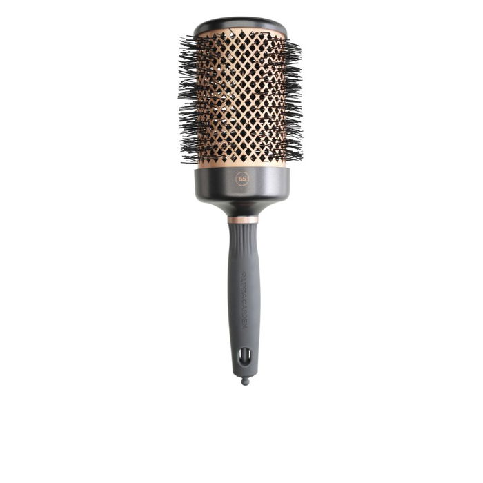 Olivia Garden Brosse Chauffante Expert Blowout HEAT 65 mm, Céramique Tourmaline Ionique, Séchage Rapide