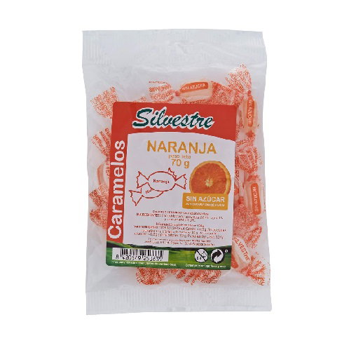 SILVESTRE Caramels à l'orange sans sucre 70g
