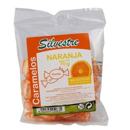 SILVESTRE Caramels à l'Orange Sans Sucre 70g