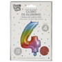 Party Time Ballon Chiffre 4 Arc-en-ciel 35 cm