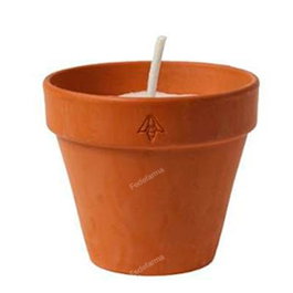 CERABELLA Bougie en pot de terre cuota à la citronnelle de Java