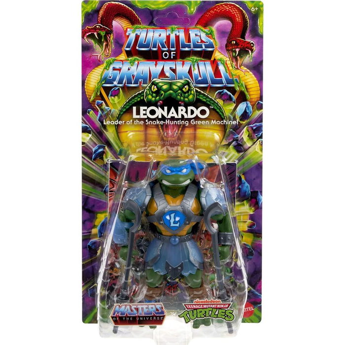 Mattel MOTU x TMNT: Turtles of Grayskull figurine Leonardo 14 cm