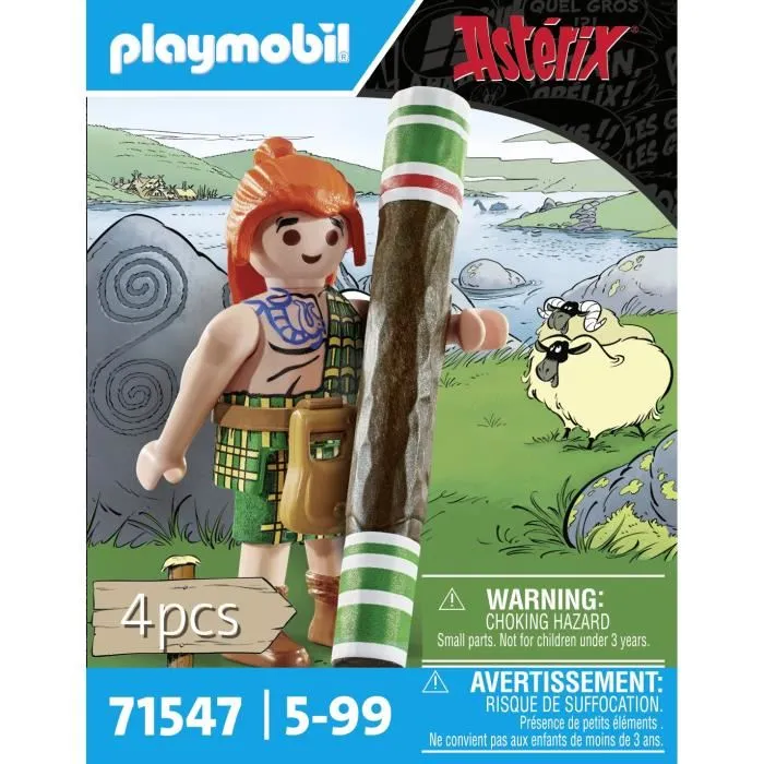 Playmobil 71547 - Figurine Astérix, Personnage Mac Oloch avec Accessoires, Jouet pour Enfant Dès 5 Ans