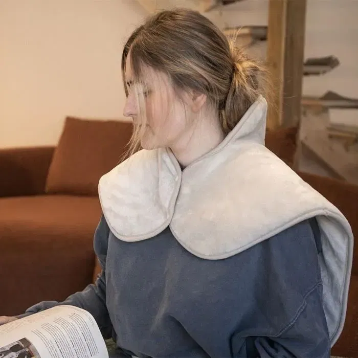 Livoo DOS218C Coussin chauffant dos et cervicales - 100 W - 60 x 90 cm - Flanelle - 9 niveaux de chaleur - Lavable machine 30°C