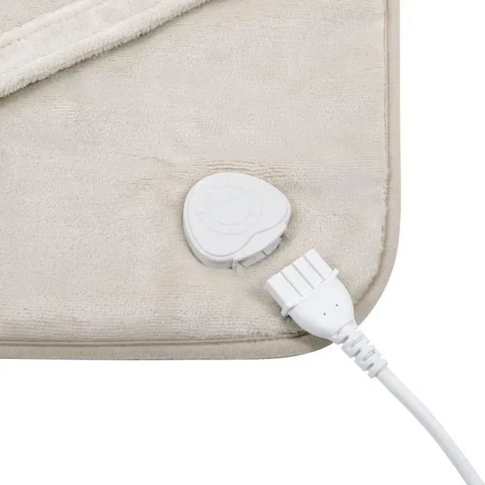 Livoo DOS218C Coussin chauffant dos et cervicales - 100 W - 60 x 90 cm - Flanelle - 9 niveaux de chaleur - Lavable machine 30°C