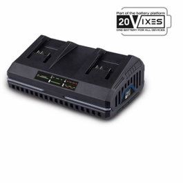 Scheppach SDBC2.4A Chargeur Double 2,4A 20V pour Gamme IXES