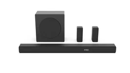 Hisense AX5100Q - Barre de son 5.1.2 canaux avec Dolby Atmos, DTS:X, caisson de basses et enceintes arrière sans fil, 340W, connexion HDMI ARC et Bluetooth