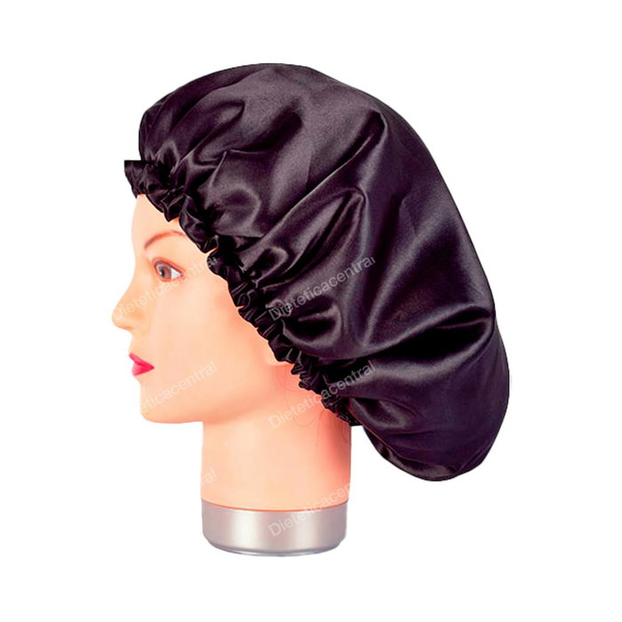 Bifull Bonnet en satin noir anti-frisottis