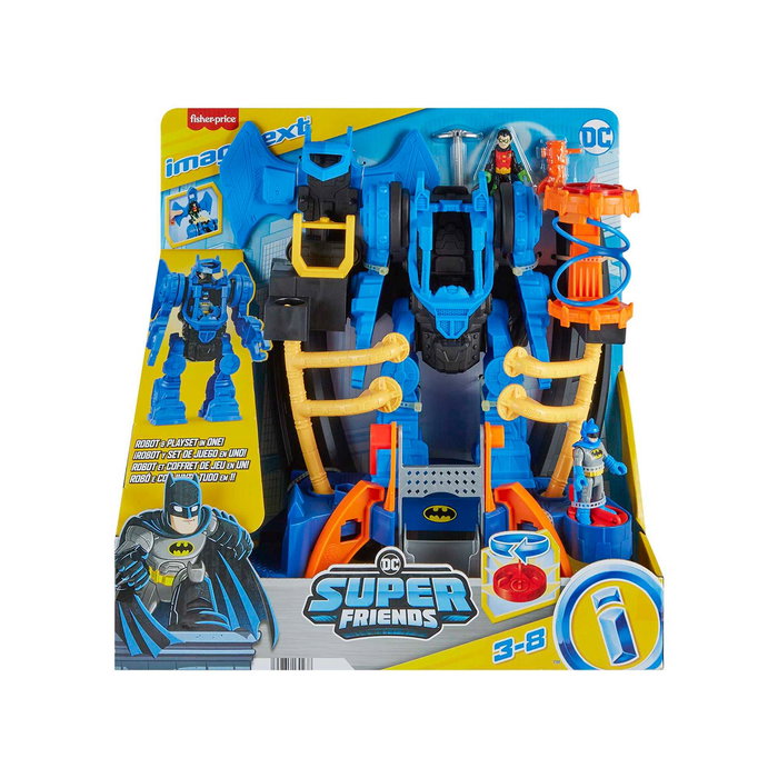 IMAGINEXT Batman DC Super Friends - Robot Centre de Commande avec Batwing - Jouet d'Action Démontable - Version Multilingue