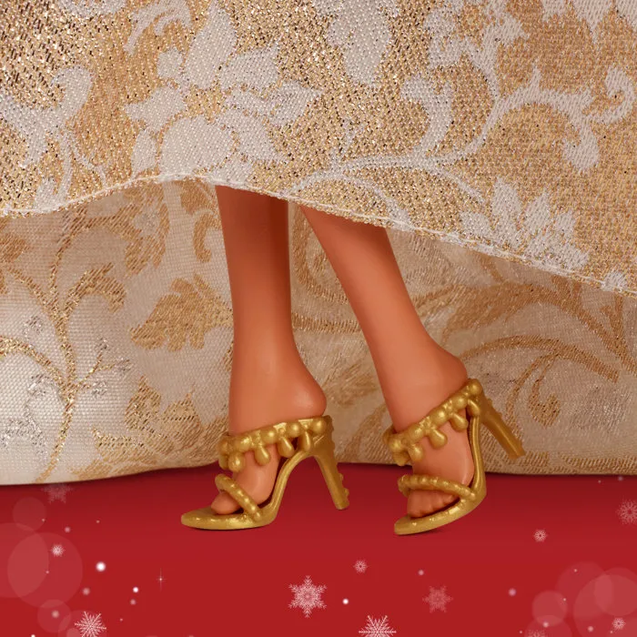 Barbie Poupée Joyeux Noël Châtain Robe de Soirée JBH97