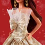 Barbie Poupée Joyeux Noël Châtain Robe de Soirée JBH97