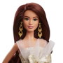 Barbie Poupée Joyeux Noël Châtain Robe de Soirée JBH97
