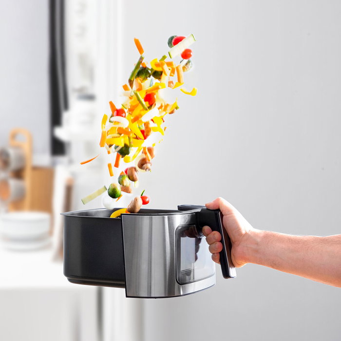 Friteuse à Air InnovaGoods Fryinn View 6500 Noir 1700 W 6,5 L Acier inoxydable Friteuse à Air InnovaGoods Fryinn View 6500 Noir 1700 W 6,5 L Acier inoxydable