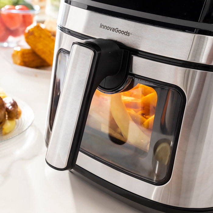 Friteuse à Air InnovaGoods Fryinn View 6500 Noir 1700 W 6,5 L Acier inoxydable Friteuse à Air InnovaGoods Fryinn View 6500 Noir 1700 W 6,5 L Acier inoxydable