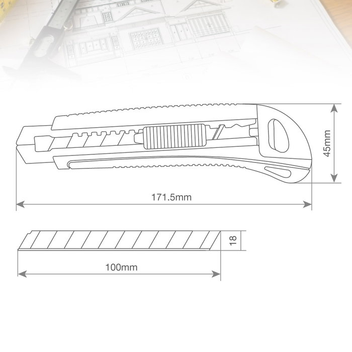 Hantums Cutter professionnel auto-rechargeable avec 3 lames