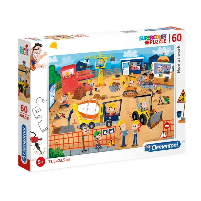 Clementoni Supercolor Hommes au travail 60 pièces Clementoni Supercolor Hommes au travail 60 pièces