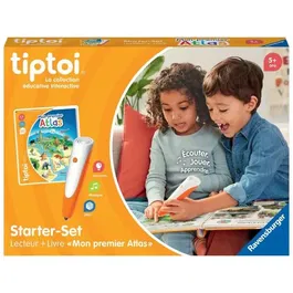 Ravensburger Tiptoi Starter Atlas Lecteur et Livre Mon Premier Atlas Jeu Éducatif Électronique Sans Écran À Partir de 5 Ans Version Française 00177