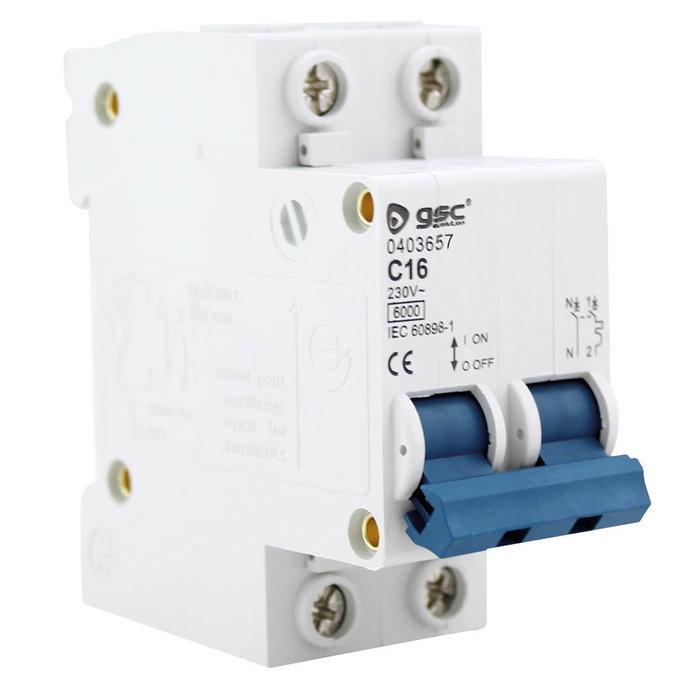 GSC Evolution Module double magnétothermique 2P 10A GSC Evolution Module double magnétothermique 2P 10A