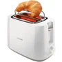 Philips HD2581/00 Grille-pain Blanc 830W - 2 fentes larges avec 8 niveaux de dorage, fonction réchauffe-viennoiseries et centrage automatique