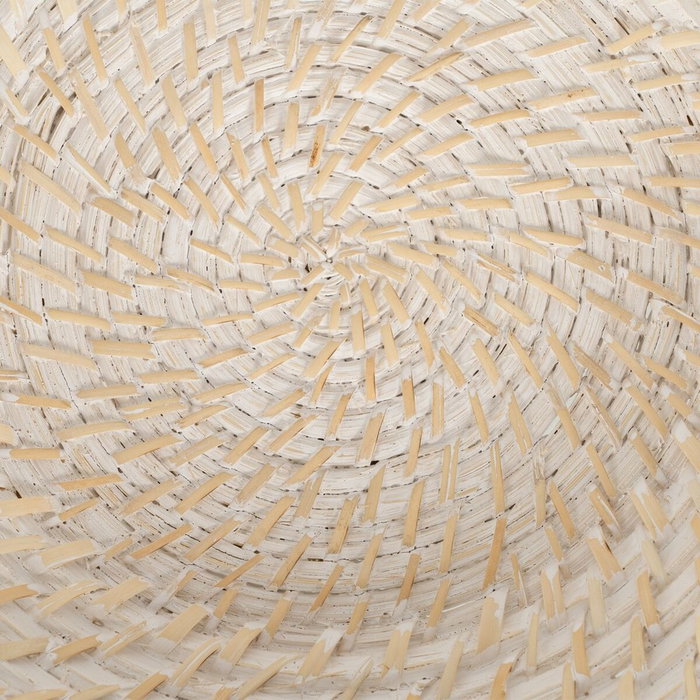 Centre de Table Blanc Bambou Rotin 35 x 35 x 8 cm (2 Unités) Centre de Table Blanc Bambou Rotin 35 x 35 x 8 cm (2 Unités)