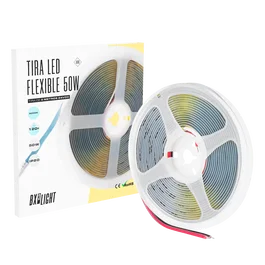 BX3 LIGHT BX3-COB-320-24DC-WW - Ruban LED Flexible COB 50W, Blanc Chaud 3000K, 24 V DC, IP20, 5 m, pour Éclairage Intérieur