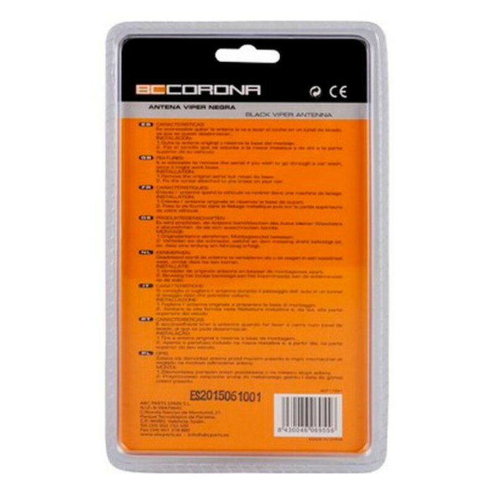 Abc ANT11521 Antenne Viper Universelle Noire pour Véhicules avec Antenne à Vis, Réception AM/FM