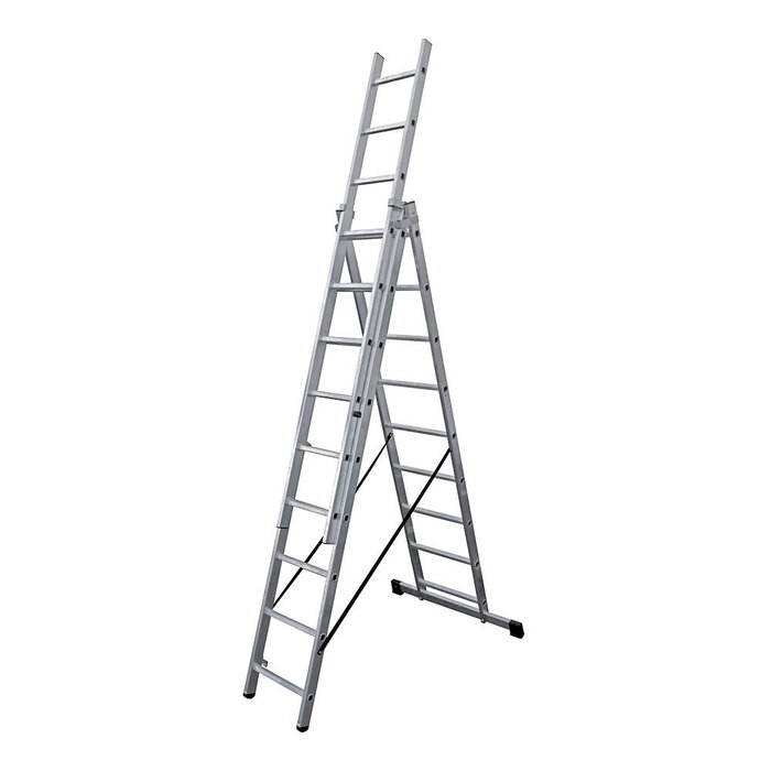 Edm Échelle transformable en aluminium 3 x 9 marches Edm Échelle transformable en aluminium 3 x 9 marches