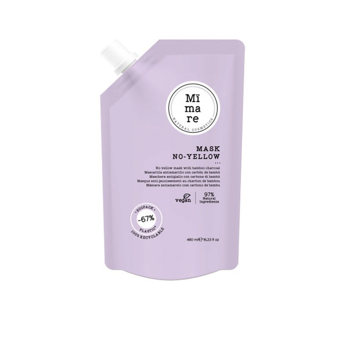 Mimare Mascarilla Silver Anti-Amarillo 480ml - Masque Neutralisant Reflets Jaunes avec Charbon de Bambou pour Cheveux Gris, Décolorés et Traités Mimare Mascarilla Silver Anti-Amarillo 480ml - Masque Neutralisant Reflets Jaunes avec Charbon de Bambou pour Cheveux Gris, Décolorés et Traités