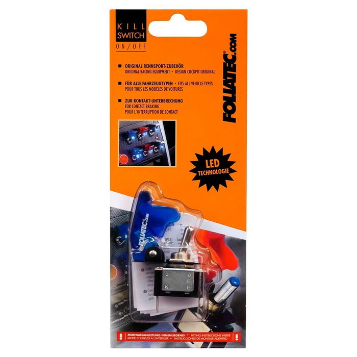 Foliatec Interrupteur Kill On/Off Bleu Transparent