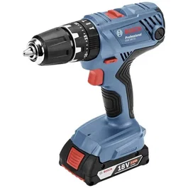 Bosch Professional Perceuse-Visseuse à Percussion Sans Fil GSB 18V-21 - 06019H1107 avec 2 Batteries 2,0Ah et Coffret LBOXX 35mm, Mandrin 13 mm sans Clé