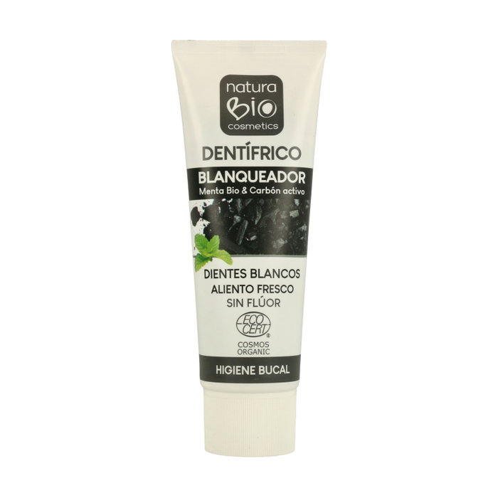 NaturaBIO Cosmetics Dentifrice Blanchissant Menta Bio & Carbón Activo 75ml NaturaBIO Cosmetics Dentifrice Blanchissant Menta Bio & Carbón Activo 75ml