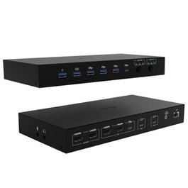 I - Tec Station d'accueil 12 en 1 C31KVMDOCKPDPRO - KVM Triple écran USB-C Thunderbolt 3/4/5, 4x USB 10 Gbps, HDMI, Ethernet, Charge 92W